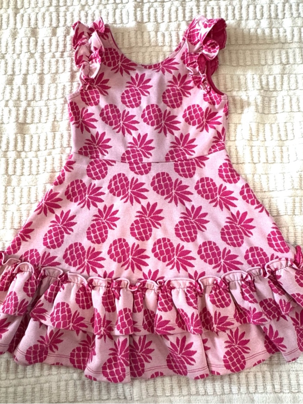 Girls Pink Pineapple Print Ruffle Dress Janie and Jack
